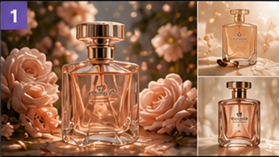 Luxury fragrance AI creative